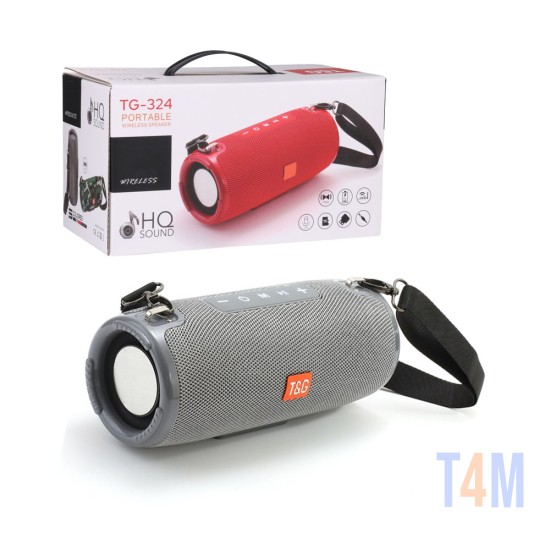 T&G WIRELESS SPEAKER TG-324 FM/AUX/USB GRAY